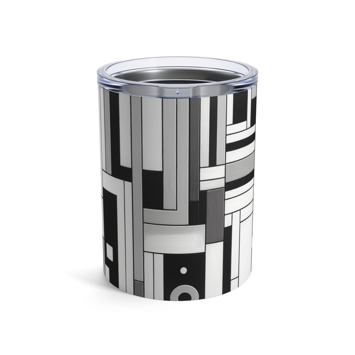 "De Stijl in Black and White" - The Alien Tumbler 10oz De Stijl Style