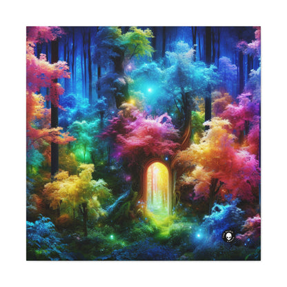 "Bosque Arcoiris Encantado: Puerta al Reino Invisible" - The Alien Canva