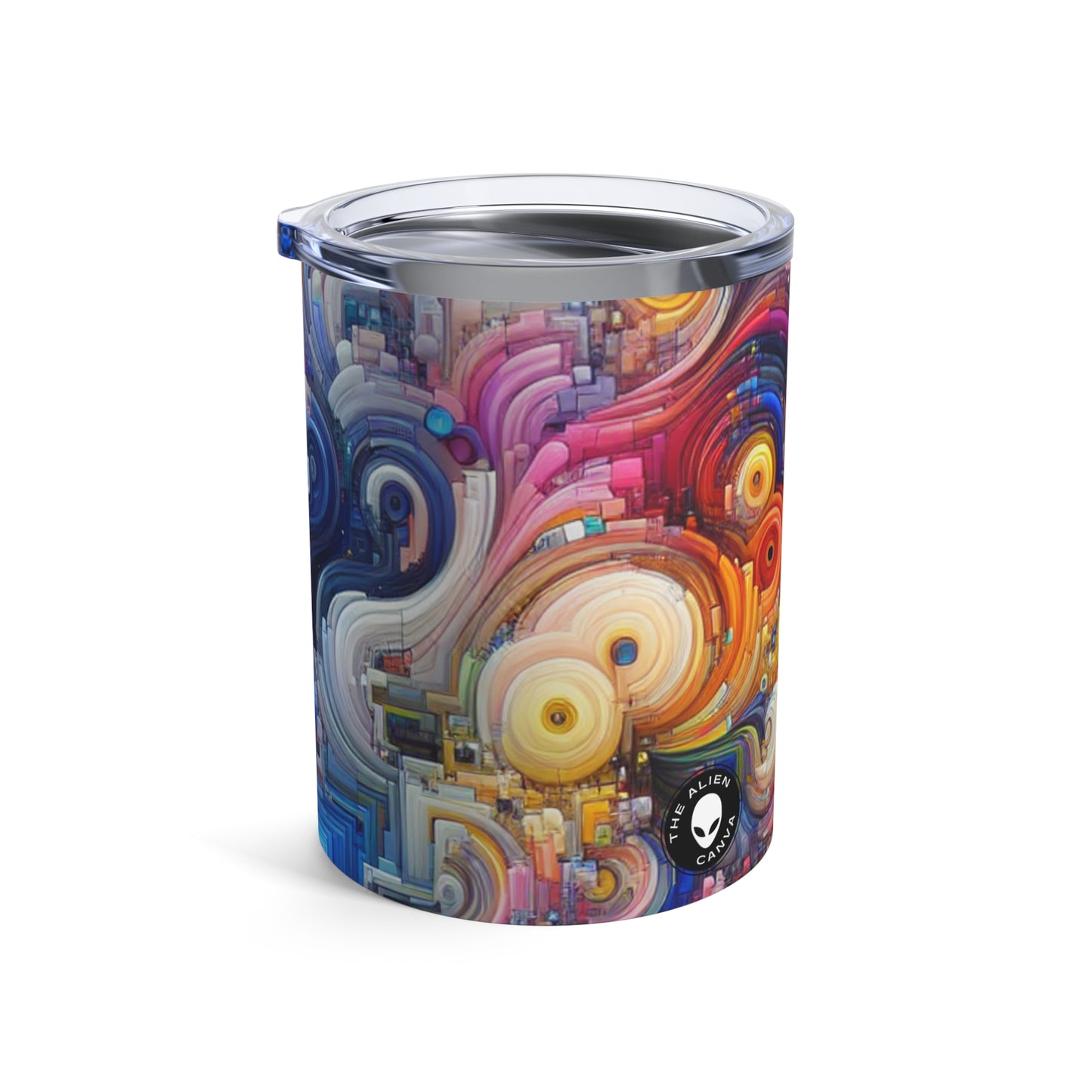 "Oceanic Harmonies: A Generative Art Exploration" - The Alien Tumbler 10oz Generative Art