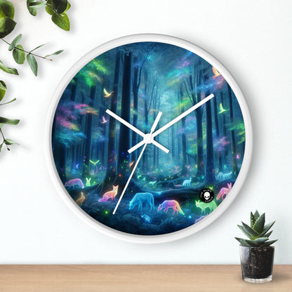 "Enchanted Rainbow Forest" - The Alien Wall Clock