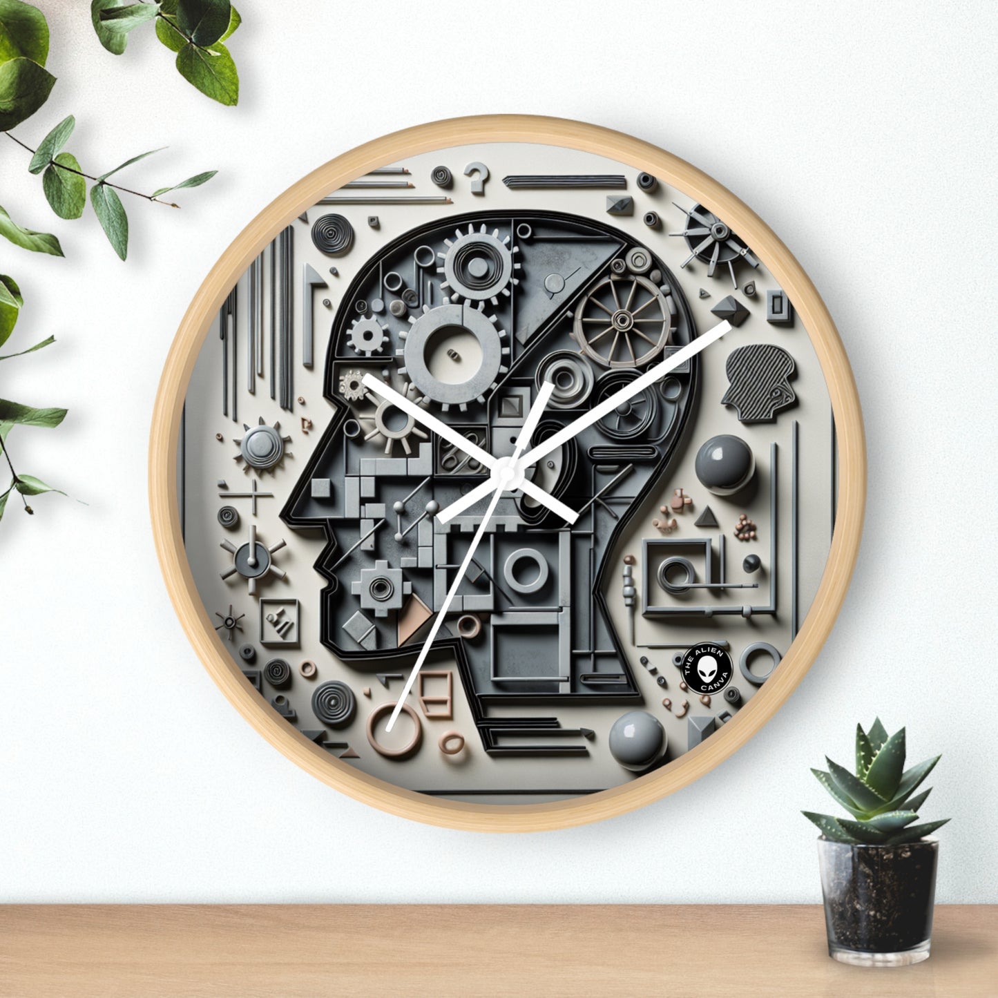 "Capas temporales: el viaje de la vida a través de imágenes abstractas" - El arte conceptual del reloj de pared alienígena