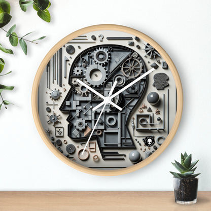 "Capas temporales: el viaje de la vida a través de imágenes abstractas" - El arte conceptual del reloj de pared alienígena