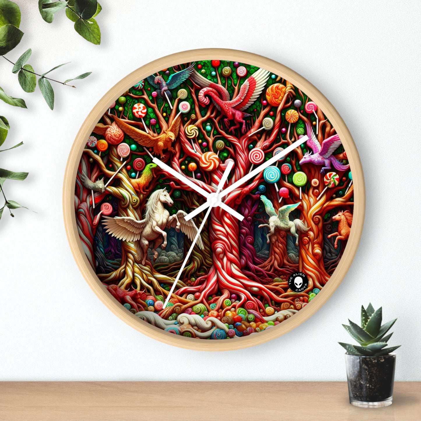 "Sweet Forest Whimsy" - The Alien Wall Clock