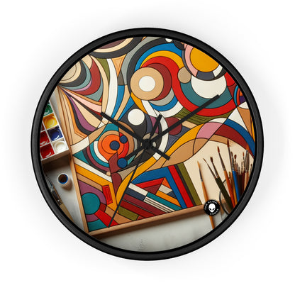 "Nightlife Chaos: A Dynamic Abstract Tribute to the City's Vibrant Energy" - The Alien Wall Clock Abstract Art