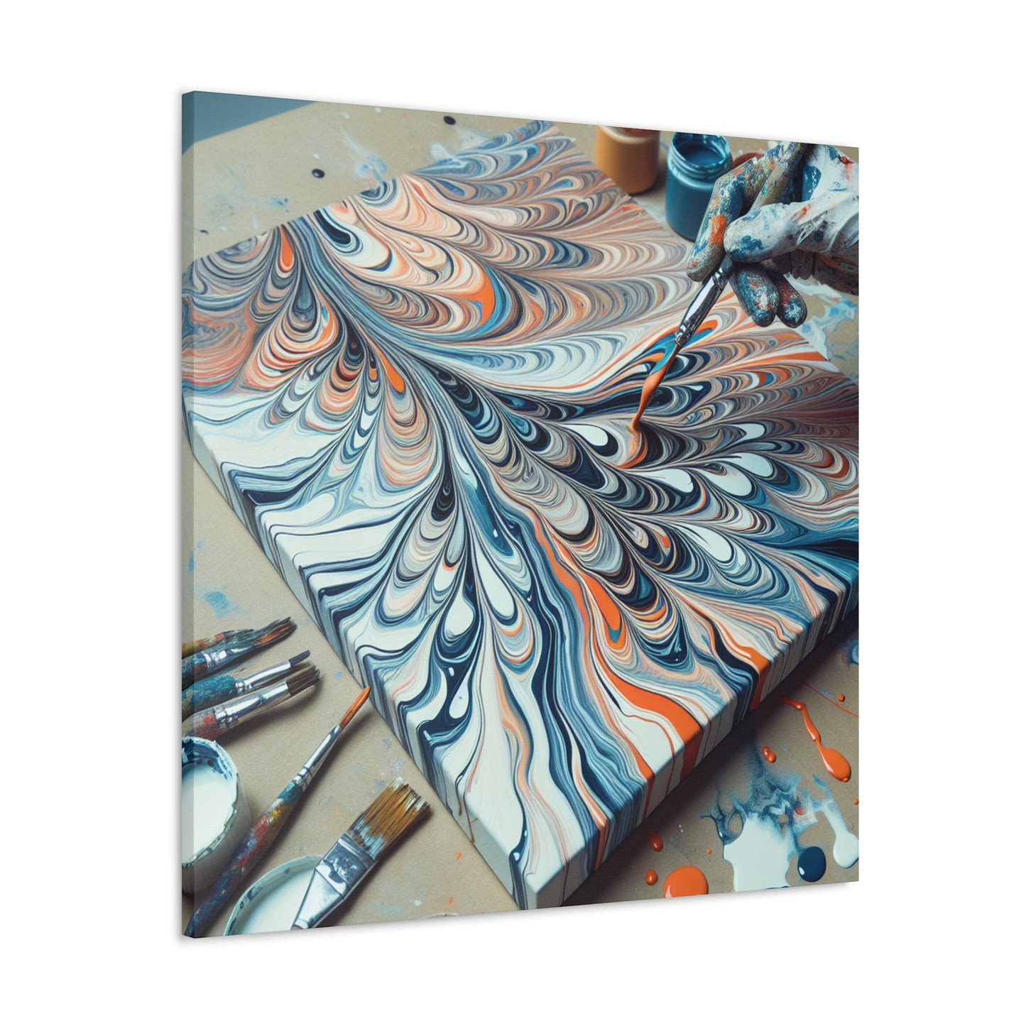 "Tilting the Canvas: Acrylic Pouring Exploration" - The Alien Canva Acrylic Pouring Style