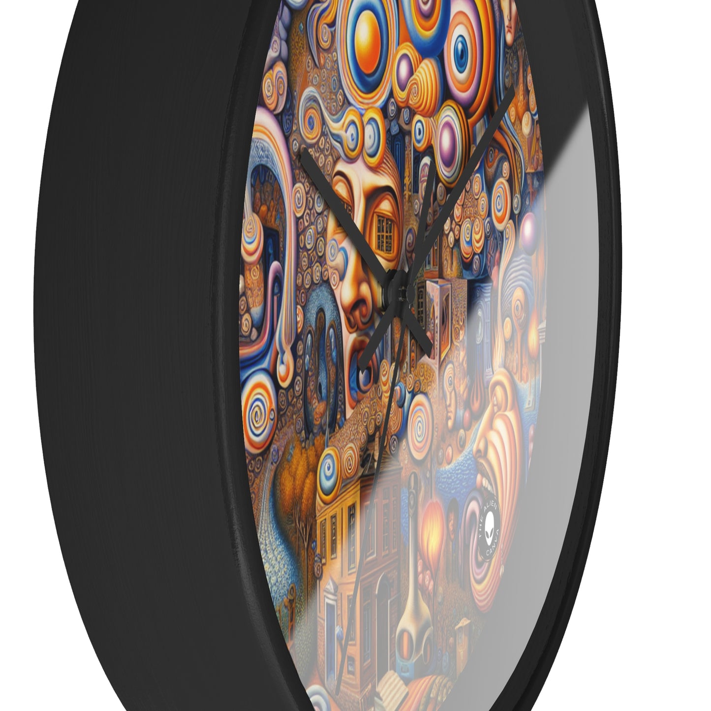 "Melted Time: A Whimsical Dance of Dreams" - The Alien Wall Clock Surrealism