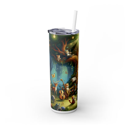 "Enchanted Forest Jam" - The Alien Maars® Skinny Tumbler with Straw 20oz