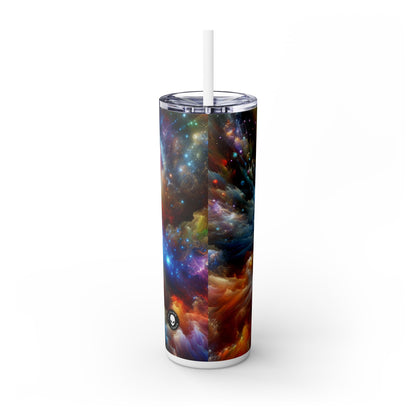 "Galactic Creation: A Kaleidoscope of Cosmic Wonder" - The Alien Maars® Skinny Tumbler with Straw 20oz