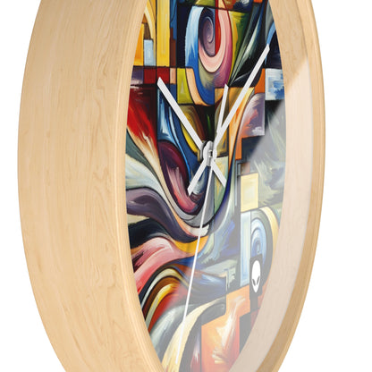 "Une tension de formes" - L'horloge murale Alien de style expressionnisme abstrait