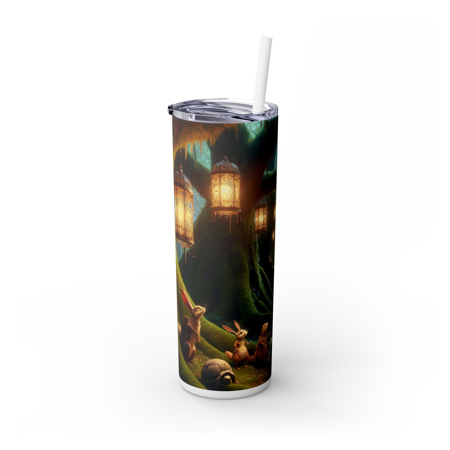 "Aventure dans la forêt enchantée" - Le verre fin Alien Maars® avec paille 20 oz