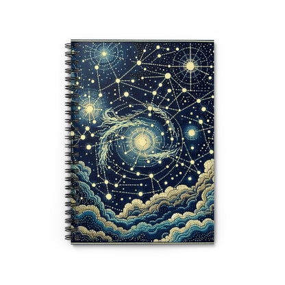 "Dotting the Heavens" - The Alien Spiral Notebook (Ligne Lignée) Style Pointillisme