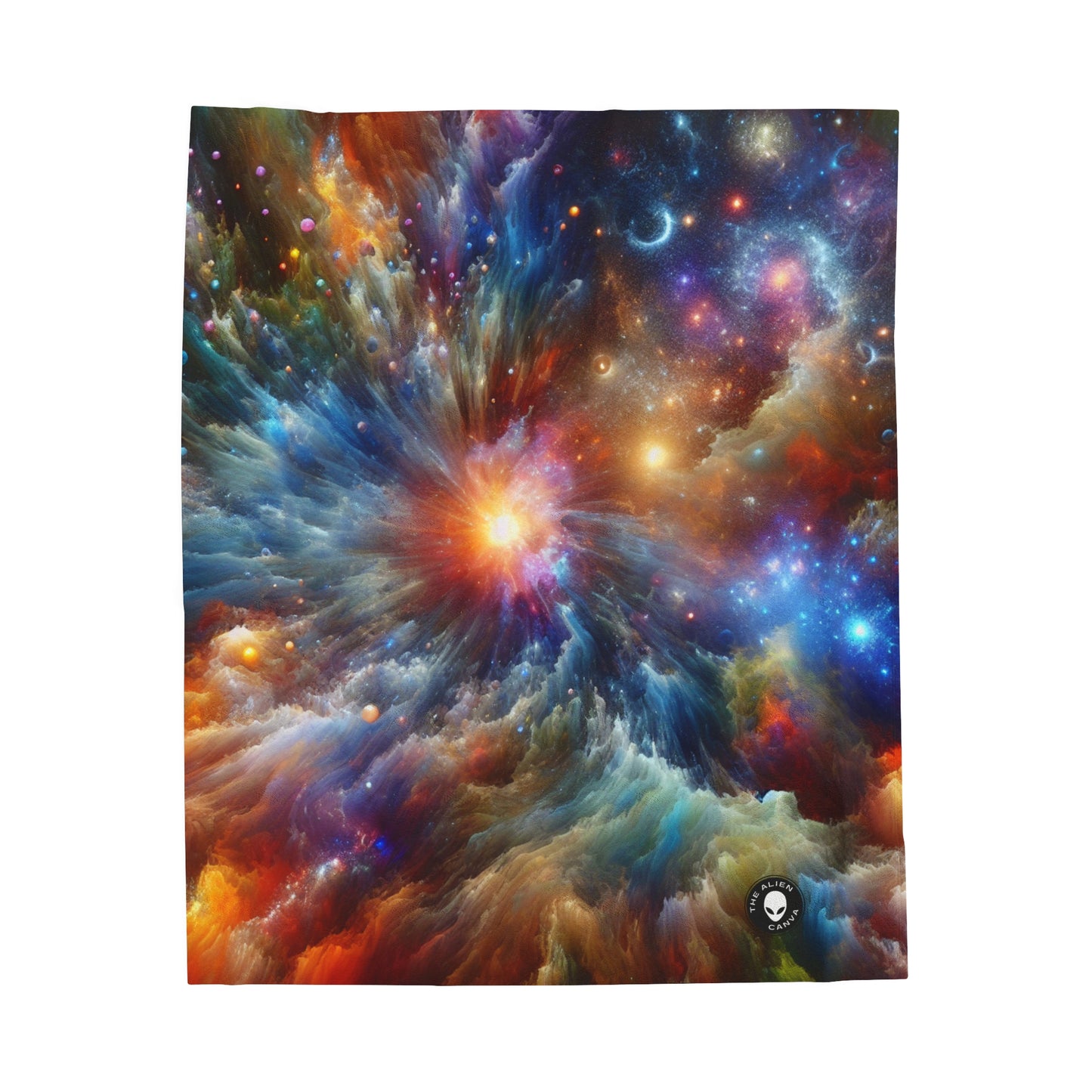 "Galactic Creation: A Kaleidoscope of Cosmic Wonder" - The Alien Velveteen Plush Blanket