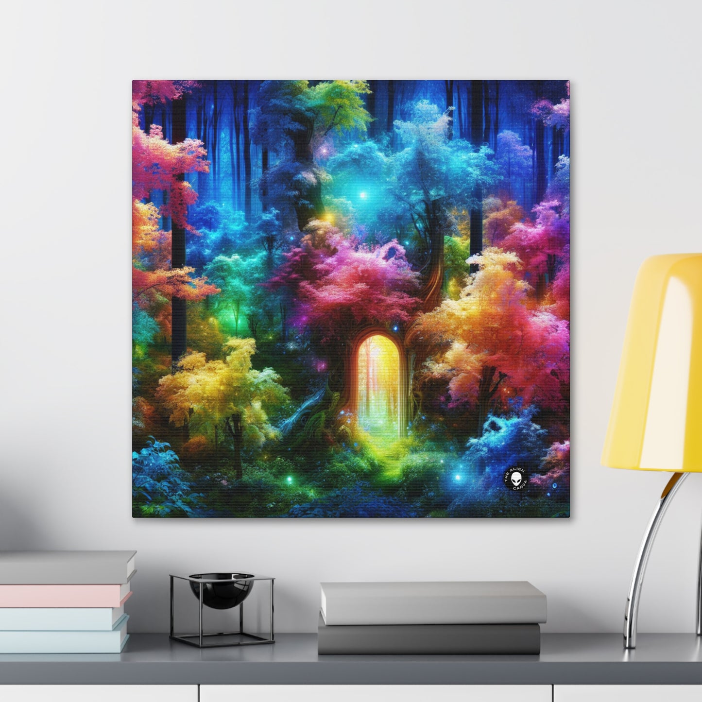 "Bosque Arcoiris Encantado: Puerta al Reino Invisible" - The Alien Canva