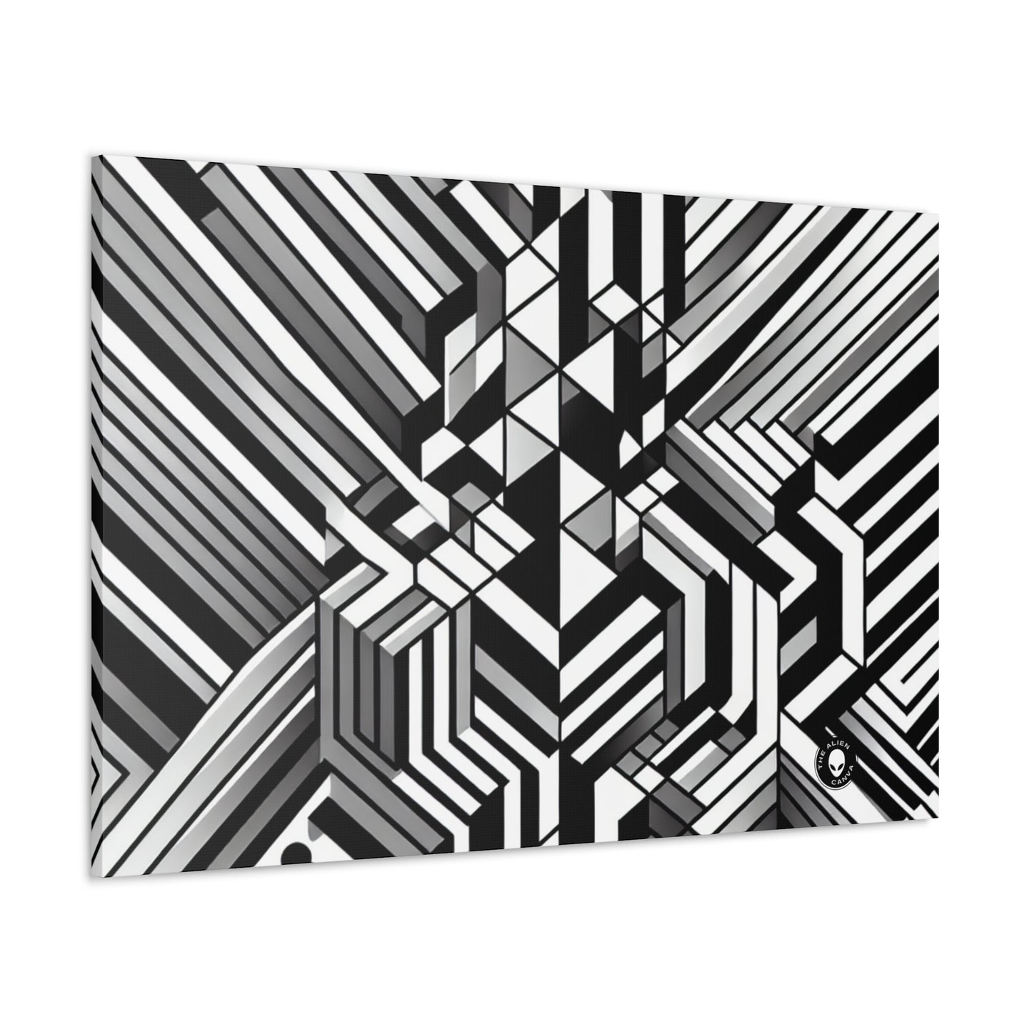 "Perception en mouvement : un chef-d'œuvre époustouflant de l'Op Art" - The Alien Canva Op Art