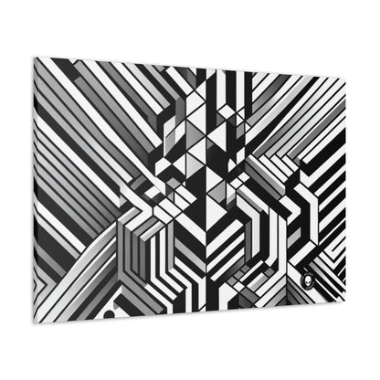 "Perception in Motion: A Mind-Bending Op Art Masterpiece" - The Alien Canva Op Art