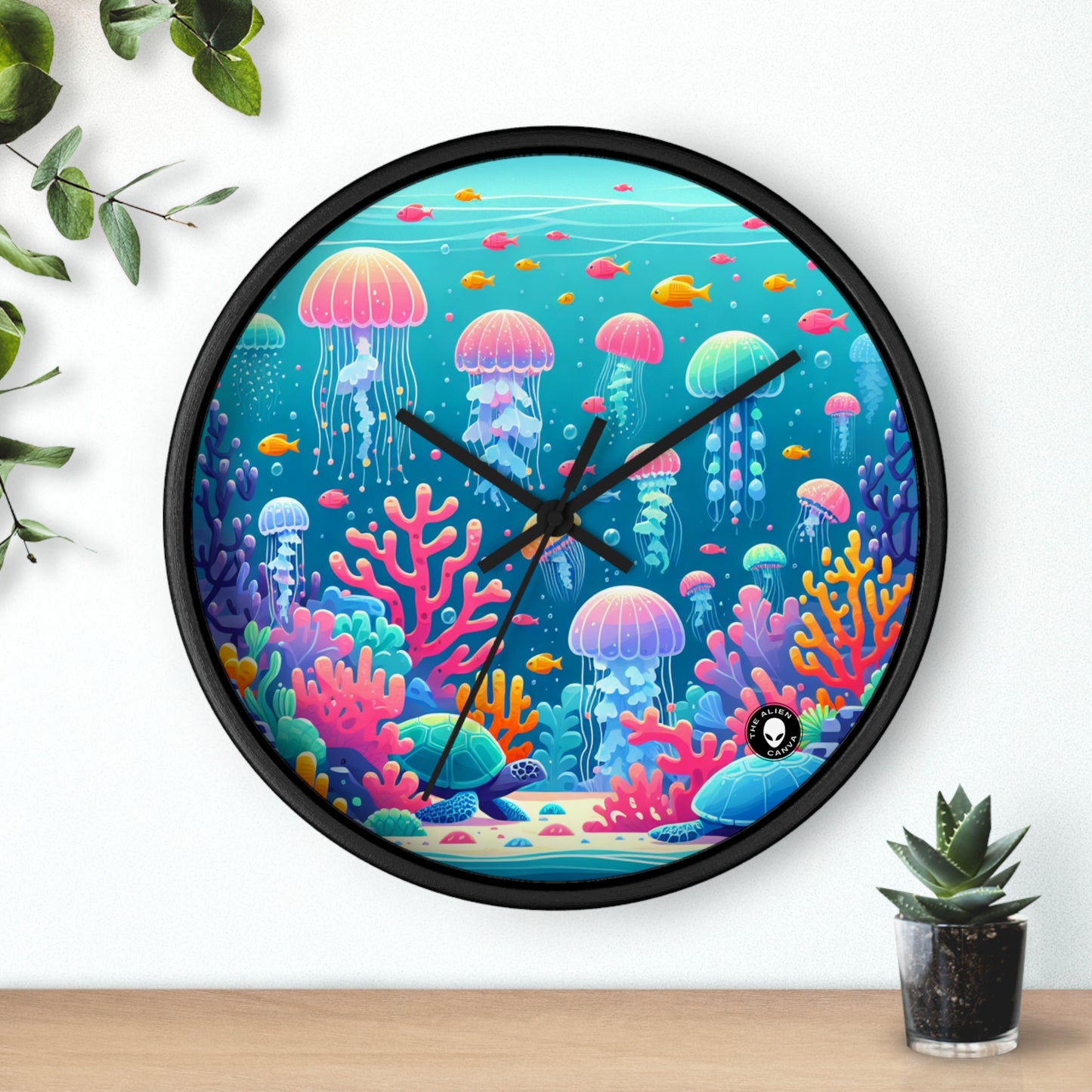 "Enchanting Underwater Symphony" - The Alien Wall Clock