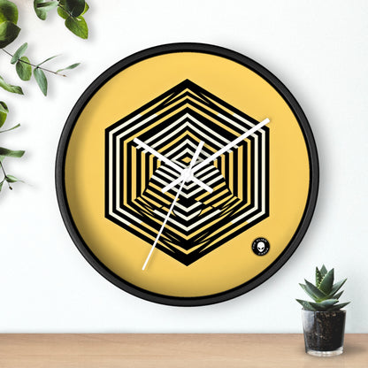 "Dynamic Illusions: Op Art Exploration" - The Alien Wall Clock Optical Art (Op Art)