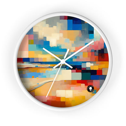 "Sunset Serenity: Soft Pastel Color Field Painting" - The Alien Wall Clock Color Field Painting