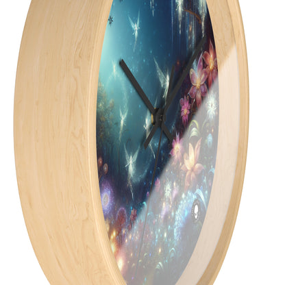 "Enchanted Moonlit Flower Forest" - The Alien Wall Clock