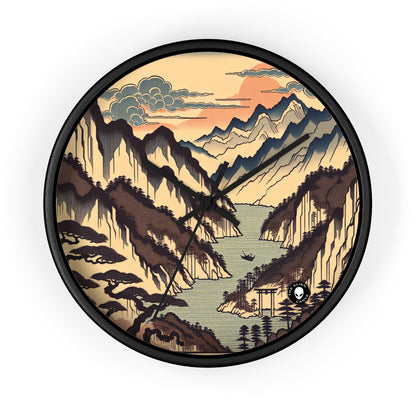 "Cherry Blossom Serenity: A Captivating Ukiyo-e Tribute to the Japanese Tea Ceremony" - The Alien Wall Clock Ukiyo-e (Japanese Woodblock Printing)