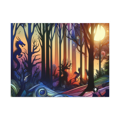 "Mystical Twilight: Creatures in the Forest" - The Alien Canva