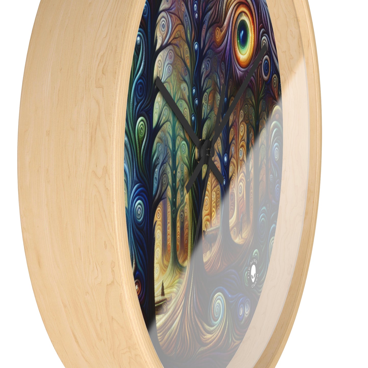 "Enchanted Rainbow Woods" - The Alien Wall Clock