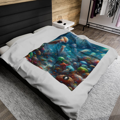 "Jellyfish Dreamland" - The Alien Velveteen Plush Blanket