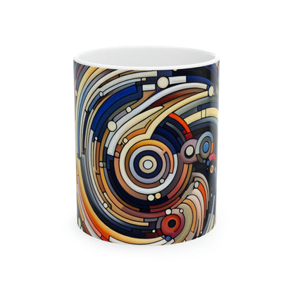 "Fluid Motion: A Kinetic Art Tribute to Oceanic Harmony" - The Alien Ceramic Mug 11oz Kinetic Art