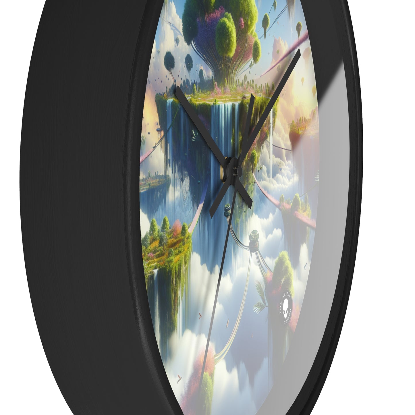 "Sky Islands: A Surreal Paradise" - The Alien Wall Clock