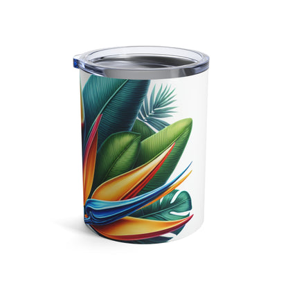 "Toucan on a Tropical Bloom" - The Alien Tumbler 10oz Hyperrealism Style