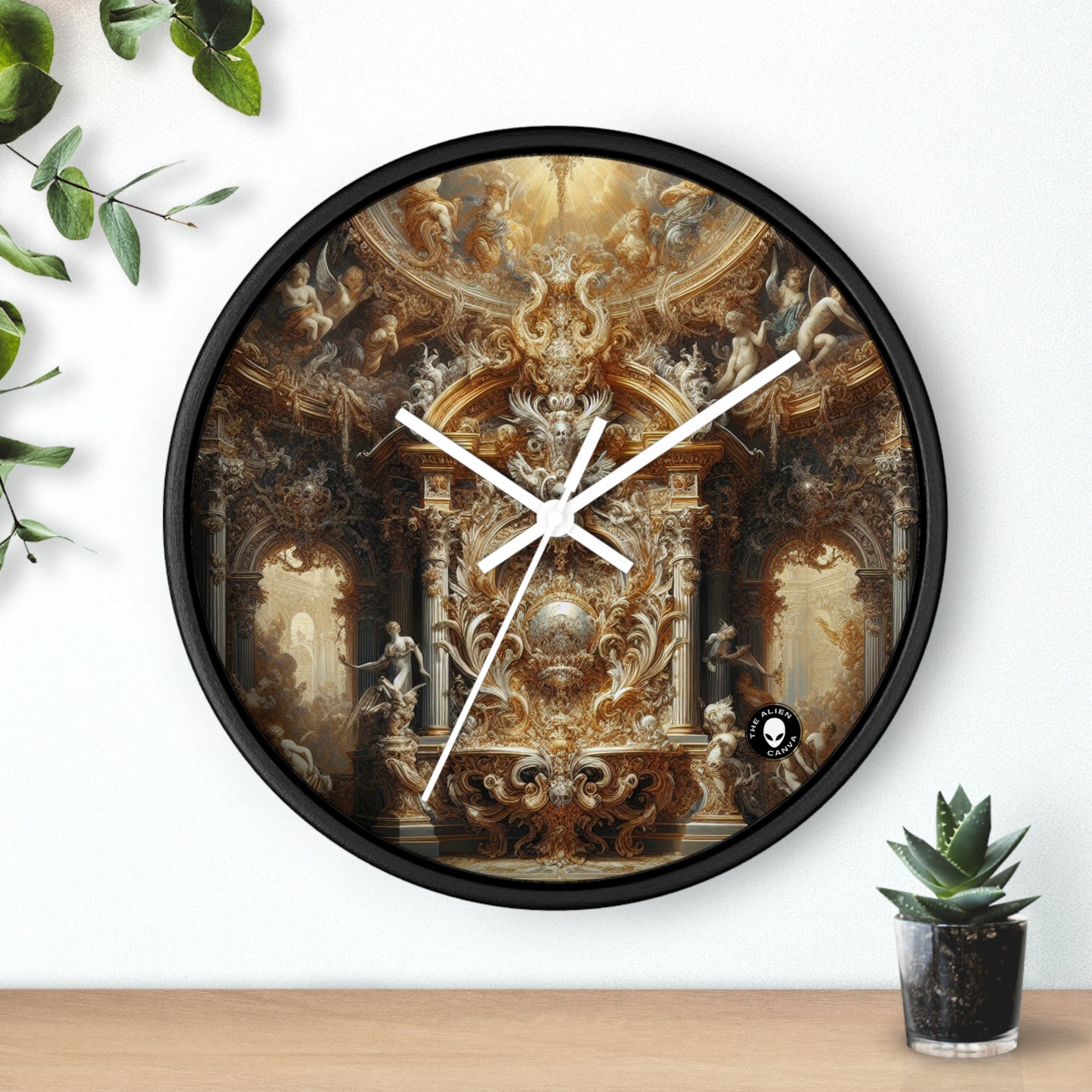 "Baroque Banquet: A Feast of Opulence" - The Alien Wall Clock Baroque