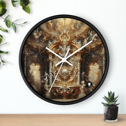 "Banquete barroco: una fiesta de opulencia" - El reloj de pared alienígena Barroco