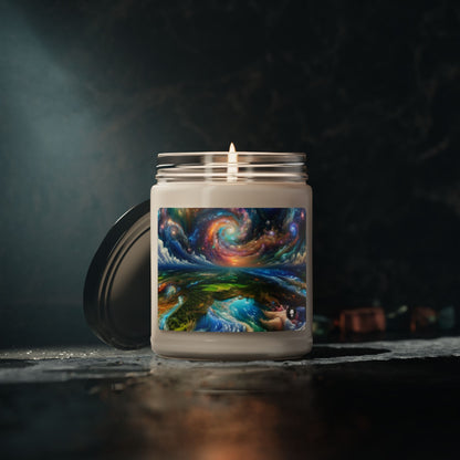 "Galactic Patchwork: A Surreal Landscape" - The Alien Scented Soy Candle 9oz