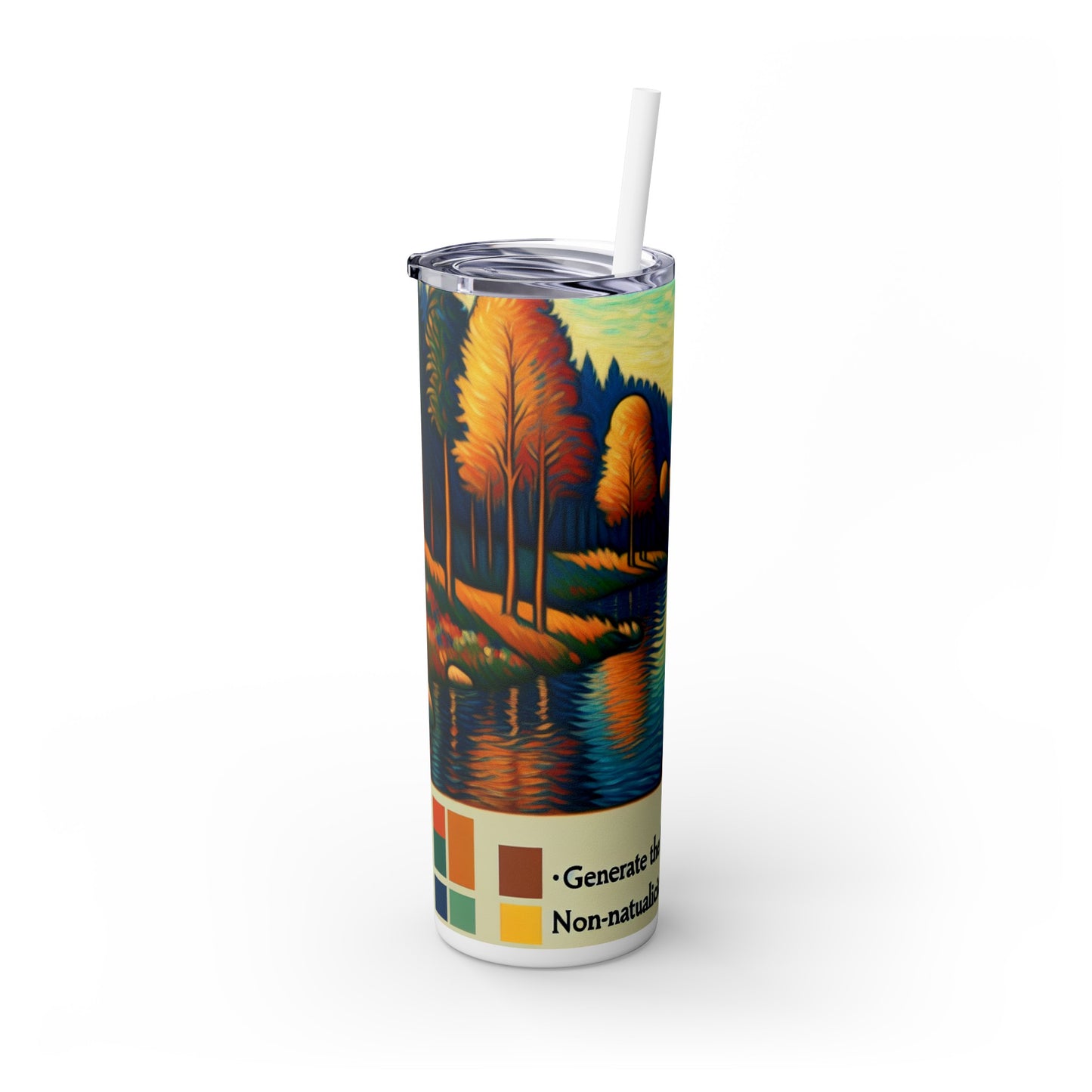 "Untamed Jungle: Expressive Fauvist Imagery" - The Alien Maars® Skinny Tumbler with Straw 20oz Fauvism