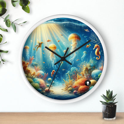 "Sunlit Serenity: A Magical Underwater Realm" - The Alien Wall Clock