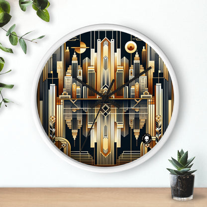 "Luxe Deco: Artistic Elegance at The Grand Hotel" - The Alien Wall Clock Art Deco