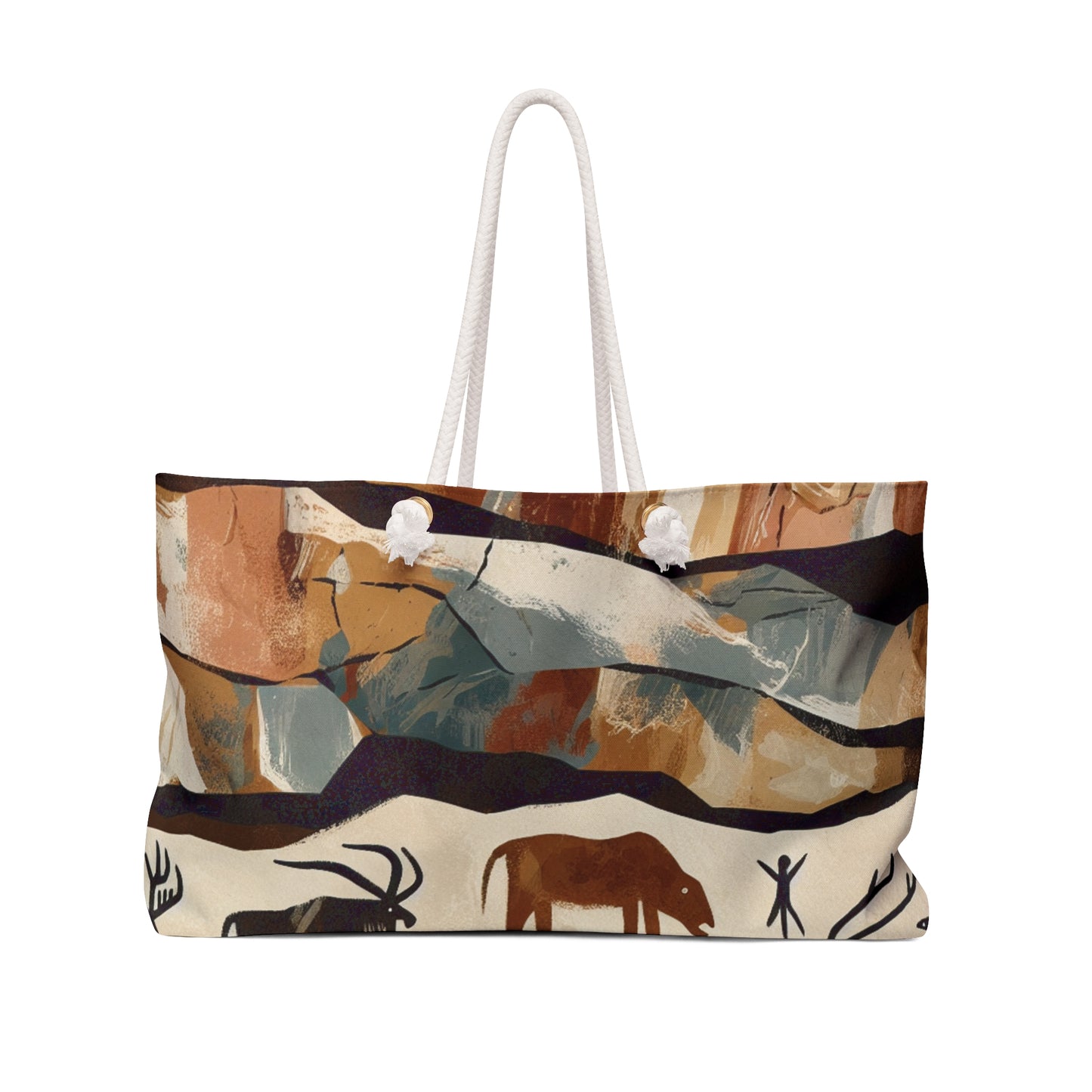 "The Discovery of Fire: A Cave Painting Tale" - The Alien Weekender Bag Cave Painting