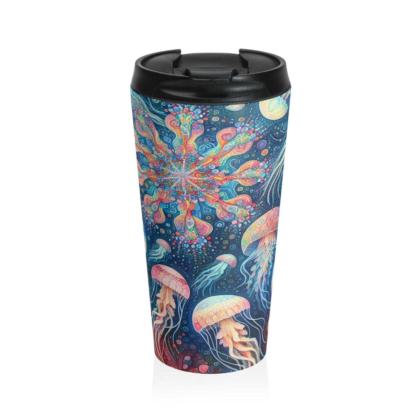 "Luminous Dance of the Deep" - The Alien Stainless Steel Travel Mug