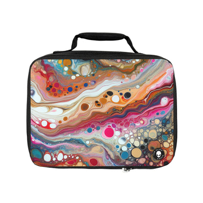 "Colores cósmicos: creación de un fascinante vertido acrílico inspirado en nebulosas celestes" - The Alien Lunch Bag Acrylic Pouring