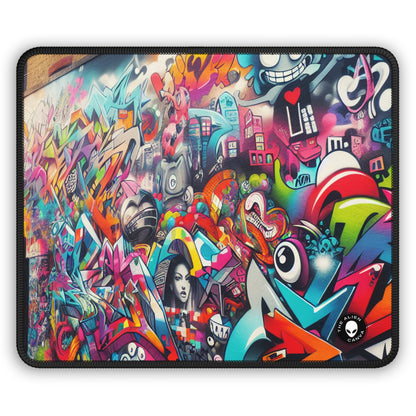 "Neon Horizon: The Vibrant Future Metropolis" - The Alien Gaming Mouse Pad Street Art / Graffiti