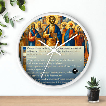 "Forged in Faith: The Journey from Despair to Hope" - The Alien Wall Clock Religious Art