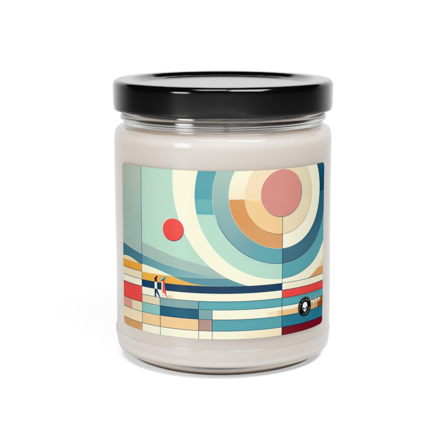 Tranquil Reflections: A Minimalist Zen Garden Artwork - The Alien Scented Soy Candle 9oz Minimalism