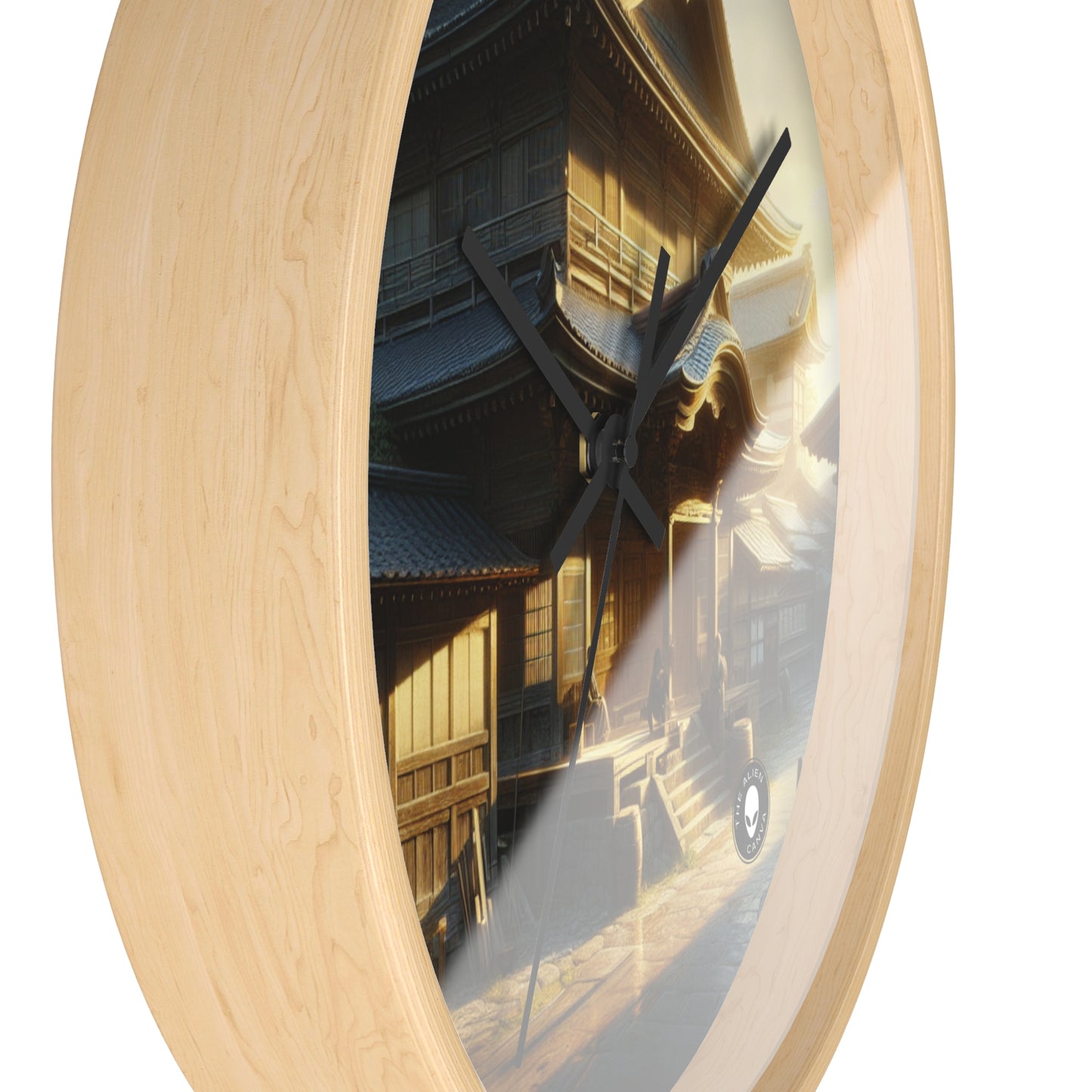 "Golden Hour Bliss: Photographic Realism Landscape" - The Alien Wall Clock Photographic Realism