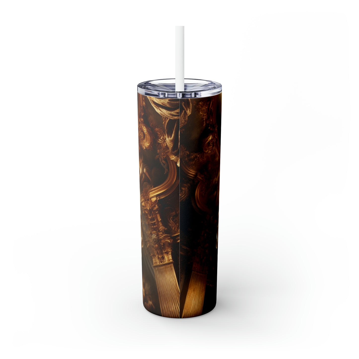 "Heavenly Splendor" - The Alien Maars® Skinny Tumbler avec paille 20oz Style baroque