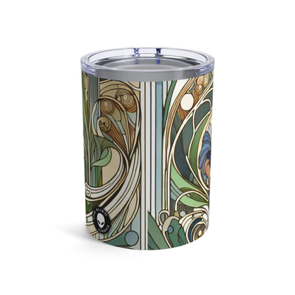 "Moonlit Enchantment: A Mystical Serenade in Art Nouveau" - The Alien Tumbler 10oz Art Nouveau