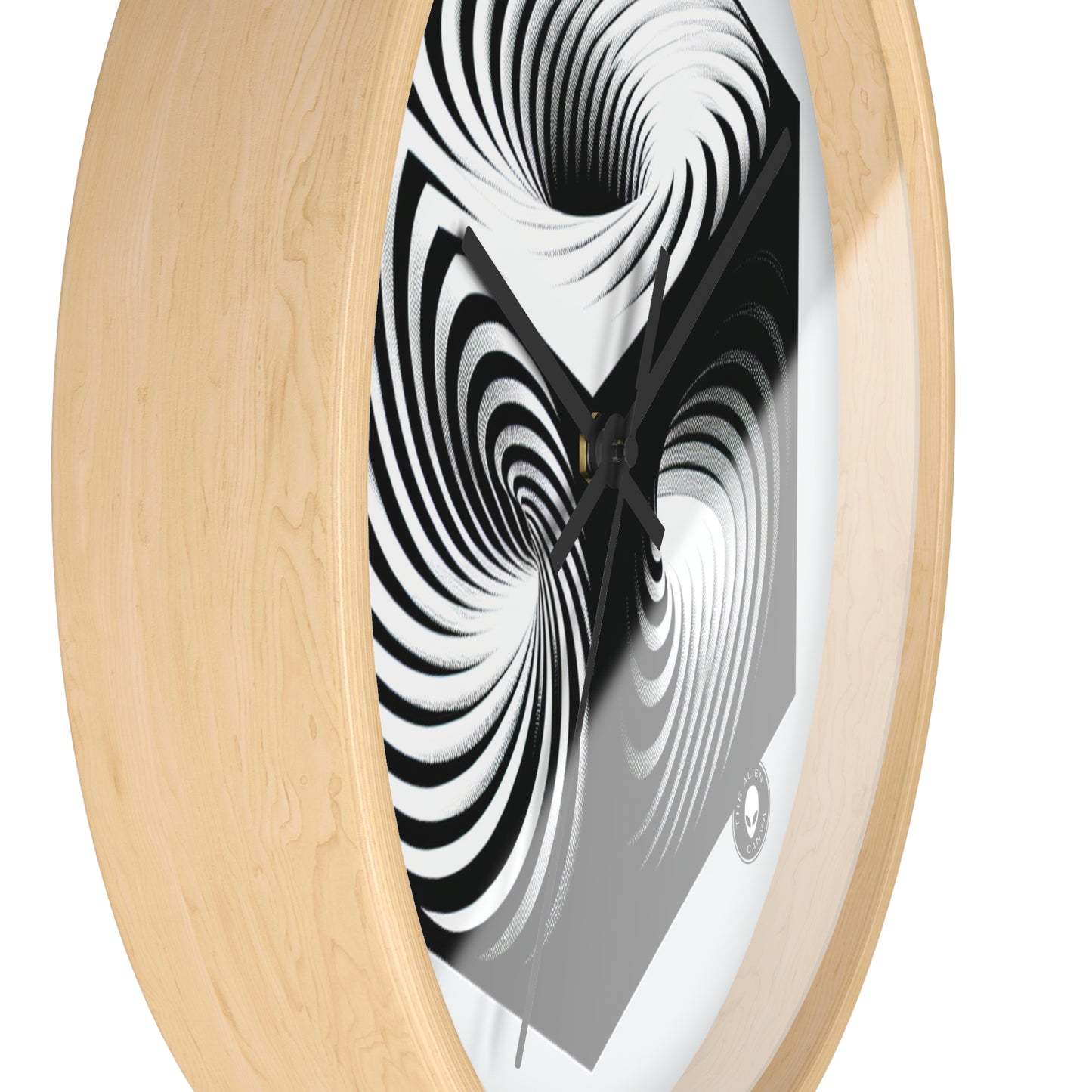 "Convolutional Cube: An Optical Illusion of Unceasing Movement" - The Alien Wall Clock Op Art