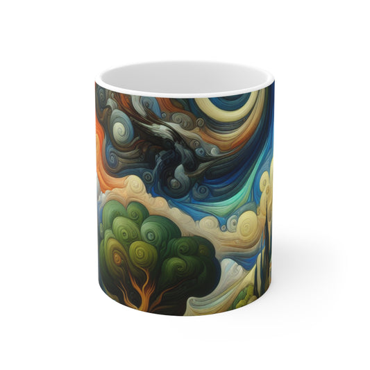 "Fusion of Aesthetics: Exploring Artistic Styles in Harmony" - The Alien Ceramic Mug 11oz Stules