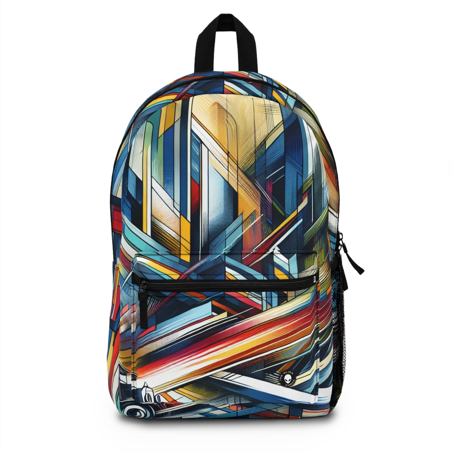 "Galactic Dream: Futuristic Neon City" - The Alien Backpack Futurism