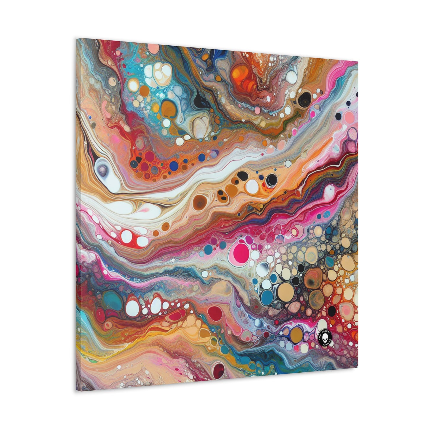 "Colores cósmicos: creación de un fascinante vertido acrílico inspirado en nebulosas celestes" - The Alien Canva Acrylic Pouring