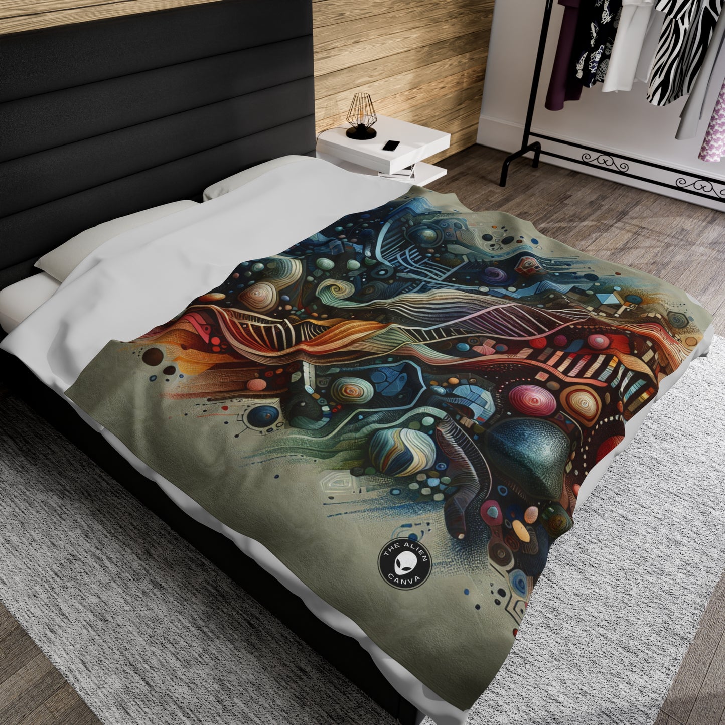 "Bio-Futurism: Butterfly Wing Inspired Art" - The Alien Velveteen Plush Blanket Bio Art